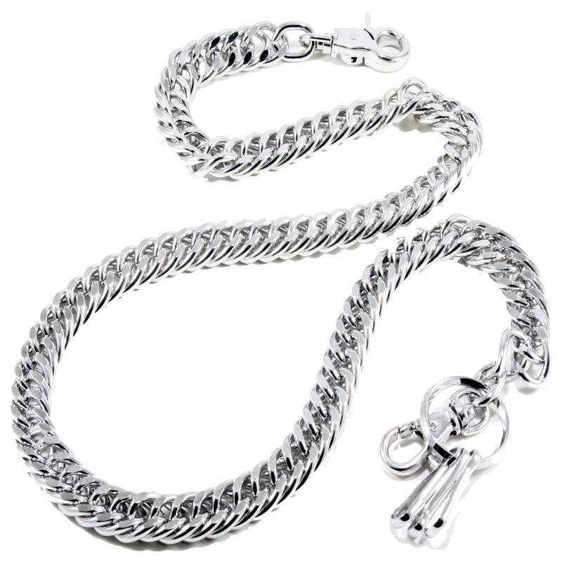 lot 32675 image: Doublek Strong Heavy Biker Trucker Keychain Key Jean Wallet Chain (29) Silver CS11 - Retail $31
