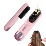 Go Brush Pro 2026 Hair Straightener Brush 300 Million Negative Ionic Portable Cordless Hair Straightener for Women with 4 Temps Fast Heating MCH Ceramic Coating Smooth Frizz - Free Hair Gift for Women - Retail: $60
