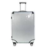 Clear Luggage Cover Tough Protector Fits for 24-26 Inches (Clear PVC, M) Retail $15