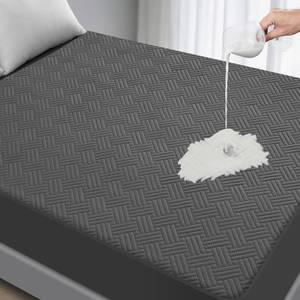 Waterproof Mattress Protector Queen Size - Breathable, Noiseless, Ultra-Soft Bed Cover, Mattress Pad Cover with Deep Stretchable Pockets 8-21" (Gray) - Retail: $20"