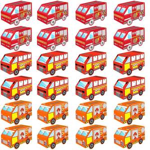 24 Pcs Fire Truck Party Box, Firetruck Party Candy Boxes Decorations, Firefighter Theme Birthday Party Supplies - Retail: $10