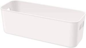 lot 16173 image: Amyup Set Of 4 Plastic Storage Bins,Versatile Kitchen Pantry Organization and Storage,for Plastic Storage Container Under Bed,Under Sink Bathroom Organizer (White, 4 Pack Narrow) - Retail $22