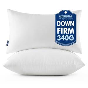 lot 16181 image: SEE PHOTOS MIULEE Throw Pillows Inserts, Pack of 2 12x24 Inch 100% Virgin Fiber Filling Bed Couch Pillows - Retail $24
