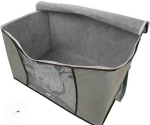 lot 16192 image: 2 Pack Foldable Large Storage Bags for Comforter Quilt Blanket Clothes with Clear Window & Handles - Easy to Fit King Size Comforter Set - Closet Under Bed Organizer - Retail $0