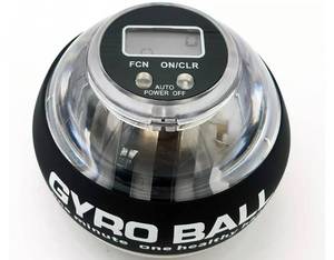 lot 16200 image: Torque Ball with Counter - Wrist Power Gyro Ball, Forearm Strengthener, Grip Strength Trainer, Hand Strengthening Devices, Wrist Trainer Balls, Finger Exerciser with Auto-Start LED Lights (Black) - Retail $0