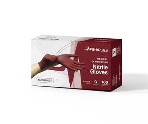lot 16227 image: Light Burgundy Nitrile Disposable Gloves - 100 Count - 3 Mil Nitrile Gloves Small - Powder and Latex Free Rubber Gloves - Surgical Medical Exam Gloves - Food Safe Cooking Gloves - Retail $50