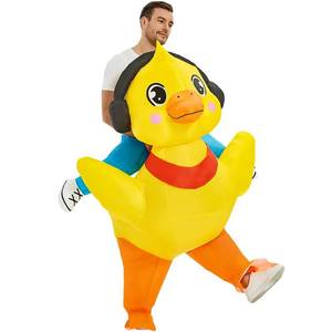 lot 16235 image: KOOY Inflatable Duck Costume Adult, Inflatable Costumes Women Men, Ride On Duck Suit Blow Up Costume for Adults, Party Halloween Costumes