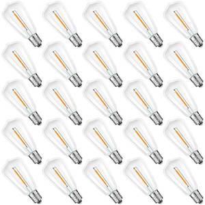 lot 16262 image: ST38 Replacement LED Light Bulbs, Shatterproof & Waterproof 0.6W ST38 LED Bulbs, Outdoor String Lights, E12 Base Patio Edison LED Light Bulbs, Warm White 2200K Plastic 40ML Non-Dimmable 25 Pack - Retail $16