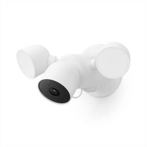 Google Nest Cam with Floodlight - Outdoor Camera - Floodlight Security Camera, White, 1 Count (Pack of 1) - Retail: $280