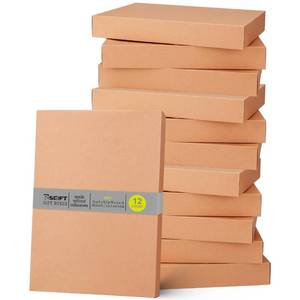 lot 16310 image: Rsgift Gift Boxes,14x9.5x2 Inch Kraft Paper Gift Box for Presents,Christmas,Wedding,Graduation,Holiday,Birthday Craft Present Packaging (12) - Retail $15