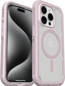 lot 16315 image: OtterBox iPhone 15 Pro Defender Series XT Case with MagSafe, Screenless, Rugged - Non-Retail Packaging - ClearPink - Retail $45