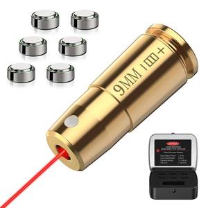 lot 16318 image: EZshoot 9mm Laser Bore Sighter Red Laser Bore Sight with 3 Sets of Batteries - Retail $12