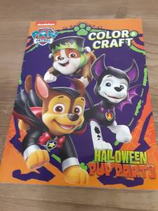 lot 16349 image: Paw Patrol Halloween Color & Craft Activity Book - Retail $4