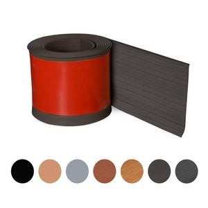 lot 16377 image: Black Walnut Wall Molding Trim 3 Inch x 20 Feet, Wall Base Baseboard Molding Trim Flexible Self Adhesive Wood Grain Rubber Wall Base Moulding Trim Peel and Stick Decoration Skirting Baseboard - Retail $28