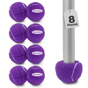lot 16388 image: Six Total Top Glides Precut Walker Tennis Ball Glides - Purple - 3 Pairs - Retail $20