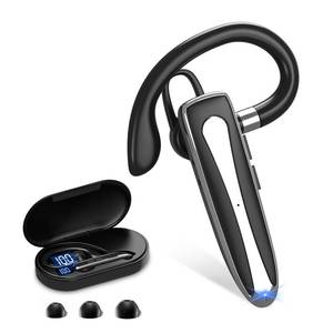 lot 16390 image: Marnana Bluetooth Headset, Wireless Bluetooth Earpiece with 500mAh Charging Case 120 Hours Talking Time Built-in Microphone for iOS Android Cell Phone, V5.3 Hand-Free Headphones for Trucker, Office - Retail $38