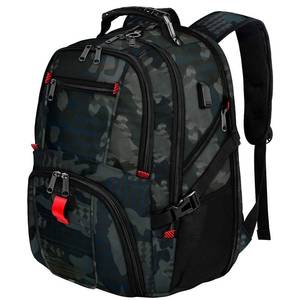 lot 16406 image: YOREPEK Travel Backpack, Extra Large 50L Laptop Backpacks for Men Women, Water Resistant College Backpack Airline Approved Business Work Bag with USB Charging Port Fits 17 Inch Computers, Camouflage - Retail $40