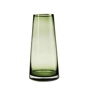 lot 16410 image: Funsoba 10�� Green Glass Vase with Gold Mouth for Centerpieces Home Wedding Decoration - Retail $24
