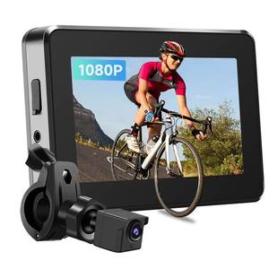 lot 16433 image: Bike Camera Rechargeable Battery 360° Rotation - Color Night Vision 3 Mins Easy Installation Wide View Handlebar 4.3 HD 1080P Monitor Bicycle Rear View Camera for Mountain Ebike Wankskey - Retail $70