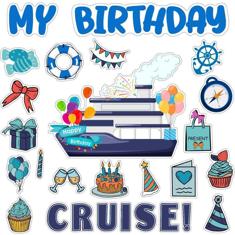 lot 54793 image: 27 Pcs Cruise Door Magnets Decorations Funny Cruise Ship Door Magnets Magnetic Reusable Cruise Magnet - Retail $10