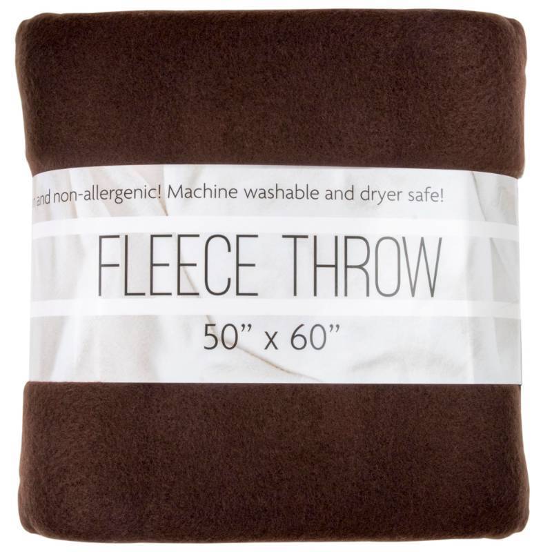 lot 72260 image: 50x60 Throw Blankets, Ultra Soft Hypoallergenic Fleece Fall Throw Blanket for Livingroom, Couch, Chair, Bed, Brown - Retail $10
