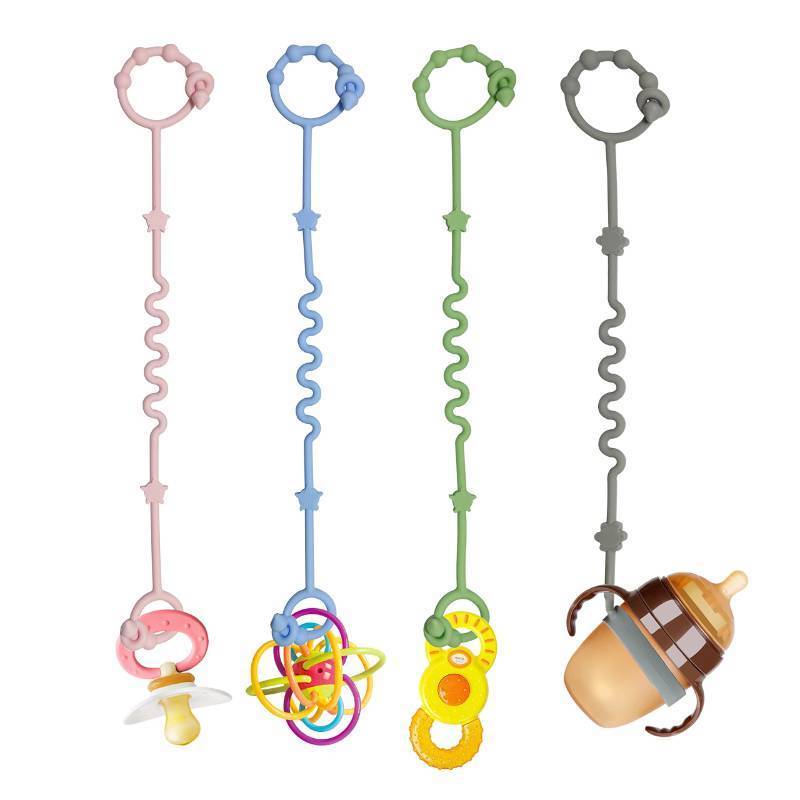 lot 35172 image: Toy Straps for Baby, RTMOK Silicone Set Pacifier Clip, Applies to Car Seat Toy, Teether Toy, High Chair, Stroller Accessories, Baby Toy Clips, Cribs, Rocking Chair - Retail $8