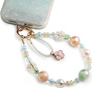lot 62078 image: Phone Charm for Women, Anti-Theft Phone Wrist Strap Hands-Free & Beaded Chain, Detachable Cell Phone Lanyard with Tether Tab - Retail $17
