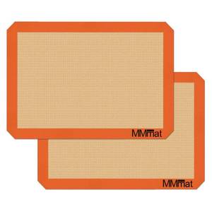 lot 62080 image: Silicone Baking Mat - Best German Silicone - Non Slip Silicone Baking Sheet, Non Stick Reusable Silicone Mats for Baking, Oven Liner, Counter Mat - Half Sheet Baking Mat, Set of 2 - Retail $16