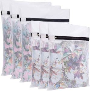 lot 62116 image: Laundry Bags Mesh Wash Bag for Intimates Lingerie and Delicates,6Pcs(3L,3M) - Retail $10