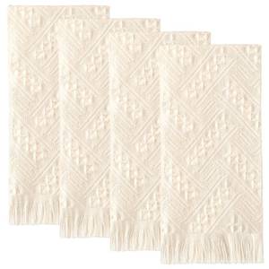 lot 62143 image: 4 Pack Boho Bathroom Hand Towel 14 x 30 Inch 100% Turkish Cotton Decorative Boho Kitchen Hand Towel Farmhouse Bathroom Decor Set Absorbent Soft Guest Tea Gift(Cream White) - Retail $13