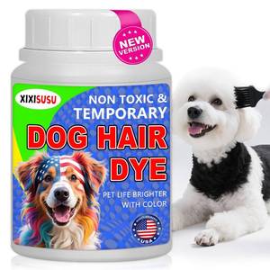 lot 62155 image: xixisusu Dog Hair Dye - Black Pet Safe Hair Dye for Dogs  3.5 oz  Non-Toxic Temporary Dog Fur Dye  Vibrant Pet Grooming Colors  Pet Grooming Essential (Black,3.5 Fl.oz) - Retail $15