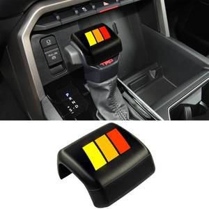 lot 62162 image: LOCOY Gear Shifter Head Cover for Toyota Tundra Accessories 2022-2025 2026, for Tacoma 2024-2026 Center Console Gear Shift Head Trim, Automatic Gear Shift Knob Cover Interior (Matte Black, Tricolor) - Retail $15