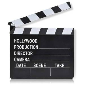 lot 62185 image: ArtCreativity Movie Clapboard, Hollywood Movie Theme Party Decorations, Academy Awards Party Supplies and Film Decor, Slate Clapperboard Prop for Stage Plays, Fun Photo Booth Prop - Retail $10