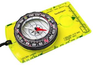 lot 62186 image: Orienteering Compass - Hiking Backpacking Compass - Advanced Scout Compass for Camping and Navigation - Boy Scout Compass for Kids - Professional Field Compass for Map Reading - Best Survival Gifts - Retail $10