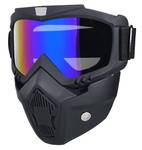 Paintball Mask Anti Fog, Full Face Tactical Mask Goggles Detachable for Motorcycle Cycling Skiing Halloween CS Game Cosplay
