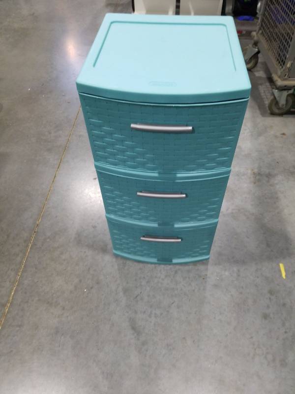 lot 3481 image: STERILITE 3 DRAWER STORAGE CONTAINER WITH CRAFT ITEMS