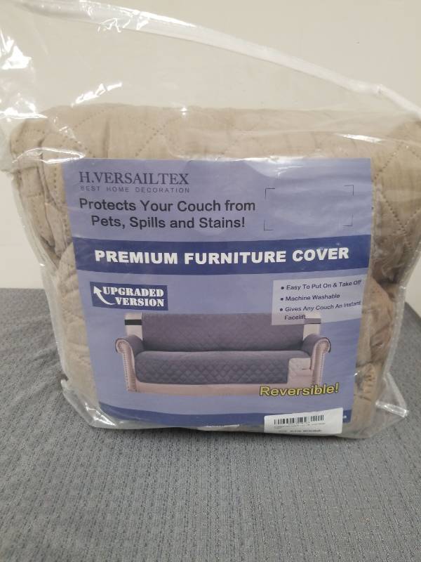 lot 3706 image: H.Versailtex Premium Reversible Furniture Cover Recommended For Seat Widths Up To 78