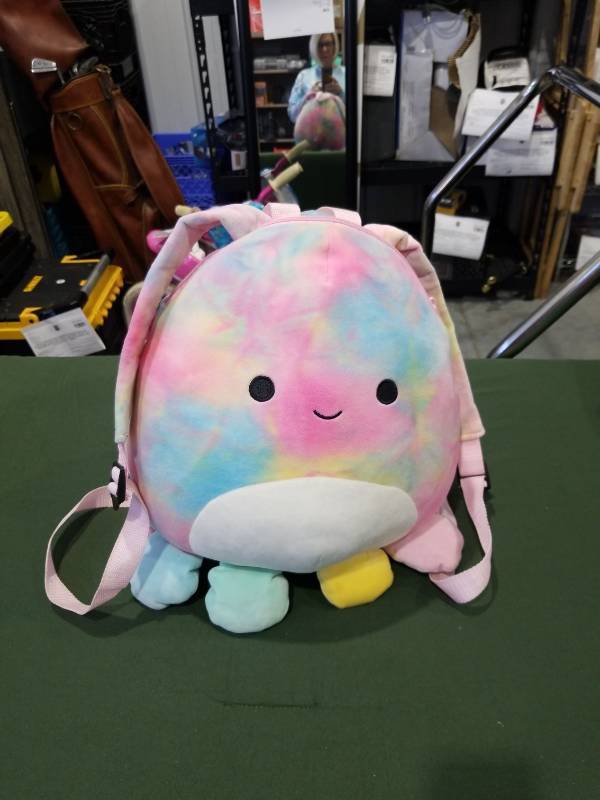 lot 605 image: Squishmallow Rainbow Cloud Backpack