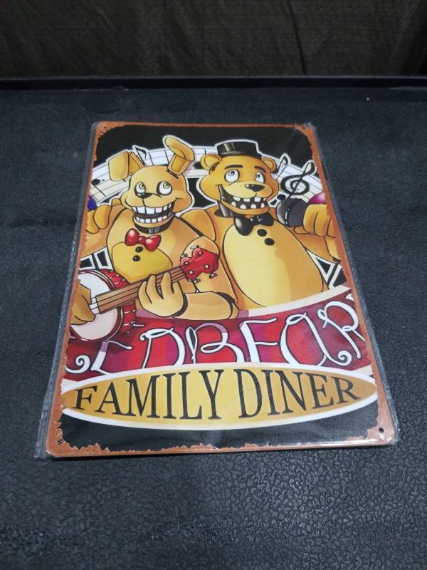 lot 3101 image: Freddys Family Diner Metal Sign