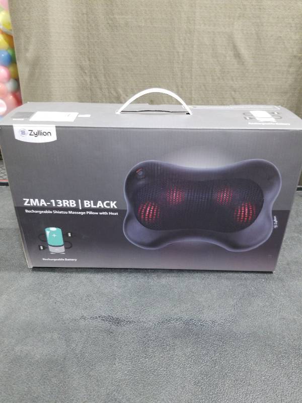 lot 3203 image: Zyllion ZMA-13RB Black Massage Pillow
