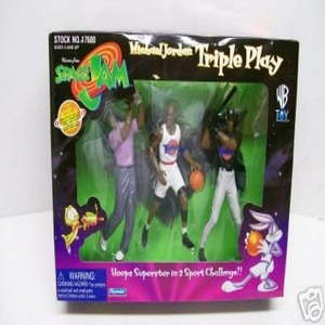 lot 3978 image: Warner Bros Space Jam Michael Jordan Action Figure Set