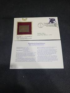 lot 4019 image: 2003 Blue-Spotted Salamander Gold Stamp First Day Cover