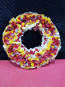 lot 4053 image: Kansas City Chiefs Fabric Wreath