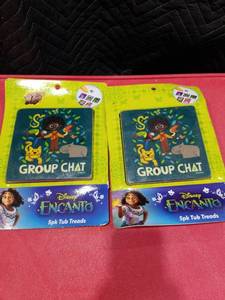 lot 4058 image: Set of (2) 5 Piece Disney Encanto Non-Slip Suction Cup Squares-Tub Treads-Kids Decorations