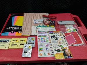 lot 4080 image: LOT OF RANDOM OFFICE SUPPLIES AND SCHOOL SUPPLIES