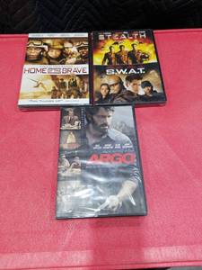 lot 4081 image: Action Movie DVD Collection - Argo, SWAT, Stealth, Home of the Brave New