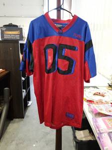 lot 4103 image: FUBU Jersey #05 Red and Blue Sport Shirt XL