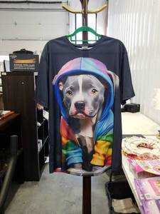 lot 4110 image: Pit Bull Rainbow Hoodie T-Shirt XXL