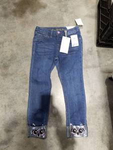 lot 4113 image: V-Gold Girls Sequin Owl Jeans Size 7
