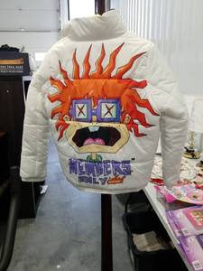 lot 4121 image: Nickelodeon Rugrats Reversible Puffer Jacket Members Only Size Large